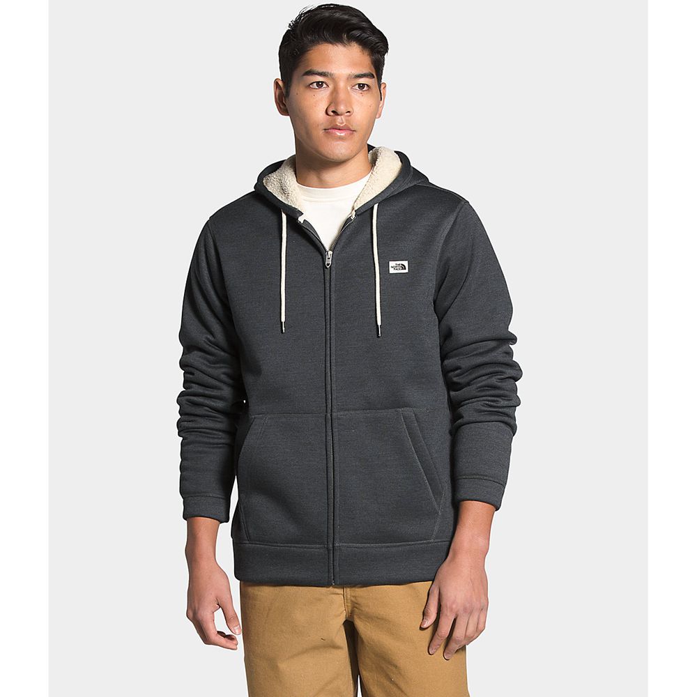 The North Face Hoodie Mens Australia - The North Face Sherpa Patrol Full Zip Grey White (YSK-632850)